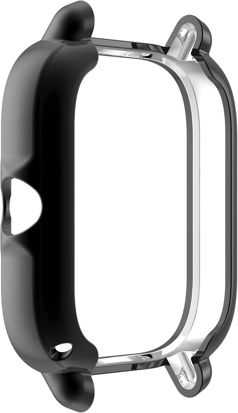 Cases for Amazfit GTS 3 Smartwatch, Soft TPU Shockproof Bumper Cover with Screen Protector Case (Black+Gray+Clear)