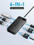 Lemorele Docking Station Dual Monitor, 6 in 1 USB C Hub with 4K HDMI, 100W Fast Charging