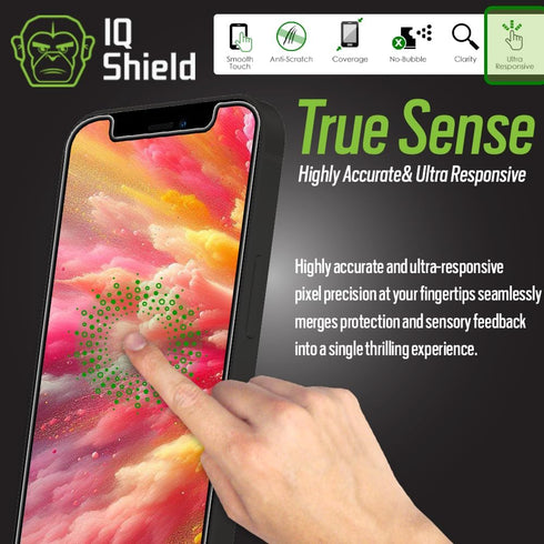 IQShield Anti-Bubble Clear TPU Film Screen Protector for Apple iPhone 13 (6.1 inch) - 2-Pack