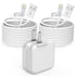 12W USB Power Adapter & 2Pack MFi Certified 6FT iPad Charging Cords for iPad 4-9, Mini 1-5, Air 1-3, iPhone.