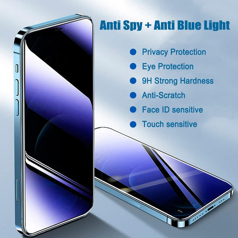 iPhone 12 / 12 Pro Privacy Screen Protector 2 Pack, 9H Hardness, Scratch Resistant, Shatter-Proof, Full Coverage.