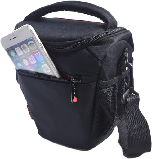 FOSOTO DSLR SLR Compact Camera Bag for Nikon D5100 D5300 D90, Canon T4 T5 600D 650D, with Waterproof Rain Cover