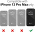 oakxco Thin Slim Clear case for iPhone 13 Pro Max, Transparent Hybrid Hard Shell Plastic & Soft Silicone Rubber Bumper, Non-Yellow Acrylic Protective Lightweight Cover for Women, Black