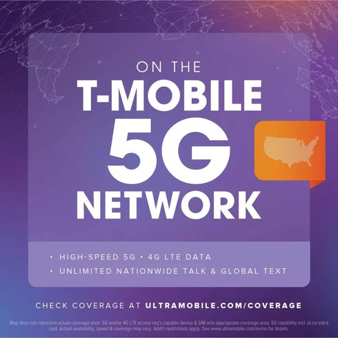 Ultra Mobile $24/mo. 8GB 5G 4G 1 (3-in-1 Prepaid Phone Plan with Unlimited Talk, Text, & of LTE Data for Month SIM Card