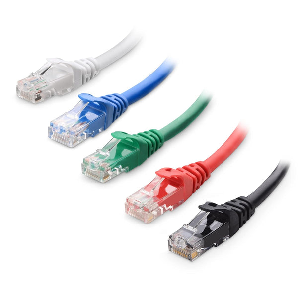 Cable Matters 10Gbps 5-Color Combo Snagless Cat 6 Ethernet Cable - 10ft,