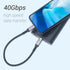 1FT USB 4 Cable 2 Packs, 240W USB C to USB C Cable, 40Gbps High Speed Data Transfer and Single 8K or Dual 4K Display