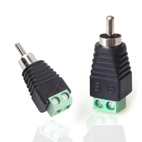 California JOS RCA Cable Audio Adapter, Phono RCA Male Plug to AV Screw Terminal