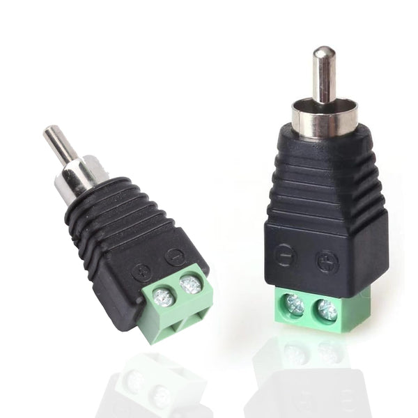 California JOS RCA Cable Audio Adapter, Phono RCA Male Plug to AV Screw Terminal