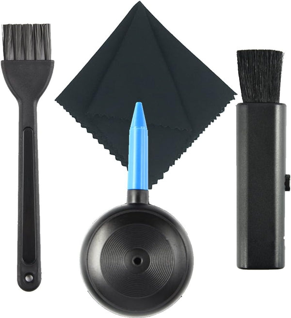 Keyboard Cleaning Brush Kit, 4 in 1 Cleaning Brush, Air Blower, Lens Cloth, Retractable Goat Hair Brush