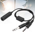 Headset Adapter Cable - U174 Helicopter to General Aviation Headset Adapter with Dual GA Plugs