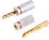 Hisocute 8 4mm Pcs Plated Copper BFA Banana Plug Adapter Wire Speaker Connectors Connector Dust Cap Cover Protector