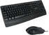 Wired Keyboard and Mouse Combo, 104 Keys Full-Size Ergonomic Computer Keyboard with Palm Rest, USB Plug-and-Play, Black