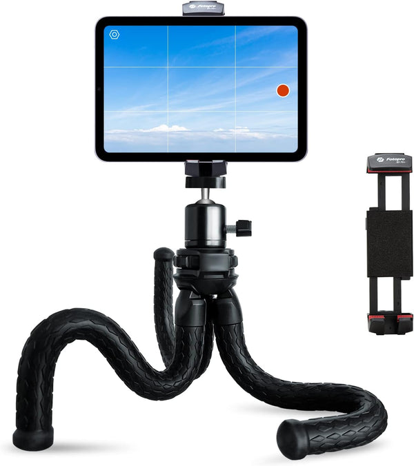 Fotopro iPad Tripod 360 Degree Ball Head for Camera, Tablet, Phone Mount for Video Recording and Vlogging