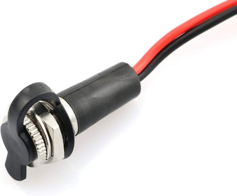 RLECS 5pcs DC-099A DC Female Panel Mount Jack Connector with Dustproof Plug, IP67 68