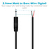 Fancasee 6FT 3.5mm to Speaker Wire TS Mono Male Plug to Bare Wire Pigtail Adapter for Audio Repair