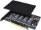 pcie4.0 x16 to m.2 m-Key nvme x 4 ssd Expansion Card with Heatsink, Supports 4 NVMe M.2 2280