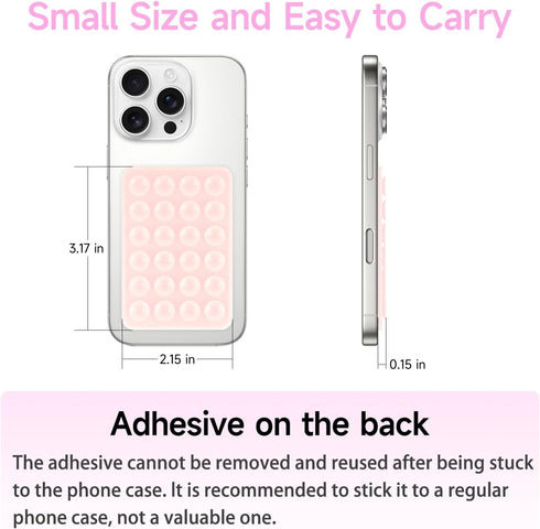 Yojaro 4Pack Silicone Suction Phone Case Mount, Silicon Adhesive Smartphones Stand Sticky, Hands-Free Phone Accessories
