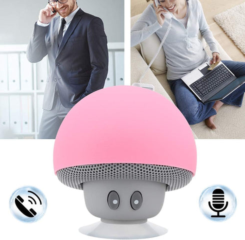 Tangxi Bluetooth3.0 Speaker, Mini Portable Mushroom Speaker, Noise Reduction Subwoofer with Suction Cup Function