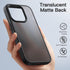 JETech iPhone 15 Pro Case: Matte Shockproof Military Grade Drop Protection, Frosted Translucent Back Cover - 6.1 inch