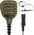 IP65 8 Pin Waterproof Shoulder Mic Walkie Talkie Speaker, 3.5mm Audio Jack, Compatible with xpr3300e, Coffee