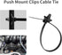 210 PCS Universal Nylon Push Mount Cable Zip Ties, Heavy Duty Self Locking UV Resistant Wire Ties, Assorted Sizes