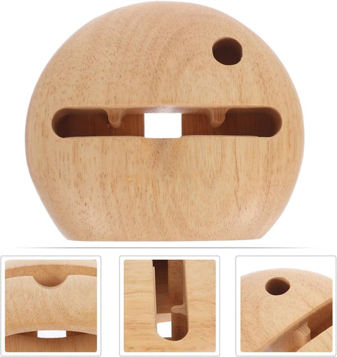 IMIKEYA Sound Amplifying Phone Stand Wooden Cellphone Holder Smartphone Stand Deep Sound Desktop Smartphone Bracket