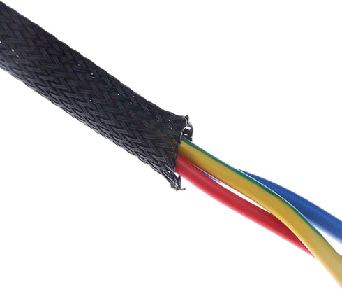 DGZZI Braided Wire Sleeve, 16.4ft 1/4 Inch Flame-Retardant Black Expandable Cable Sleeving for Automotive