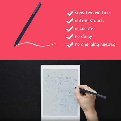 Stylus Pen for Remarkable 2, Replacement EMR Stylus with Palm Rejection, Compatible with Remarkable 1, Includes Pen Tips