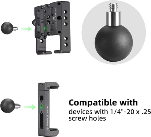 FANAUE Ball Adapter Compatible with RAM Mounts B Size 1" Ball Components (1 Inch Ball)