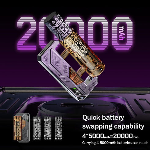 Hicoolmam 21700 3A 21700 Battery Charger Battery Charger Power Bank Function Fast Charger for Rechargeable Batteries