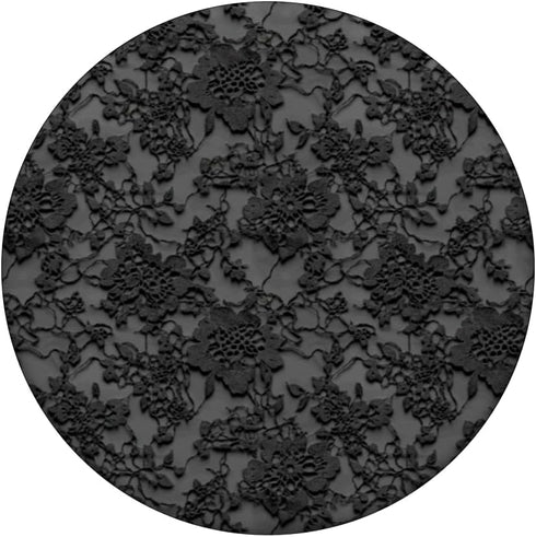 The Black Lace Gothic Emporium Black Lace Pattern with Gothic Floral and Spooky Details PopSockets Adhesive PopGrip