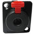 CESS Black 1/4" Jacks TS and TRS Panel Mount Jack Locking Style D Series Size, 4 Pack