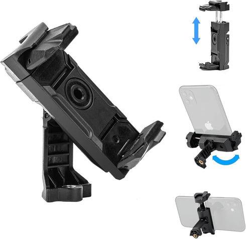 Fotopro Phone Tripod Mount Cold Shoe Rotatable Universal Cell Phone Mount Adapter for
