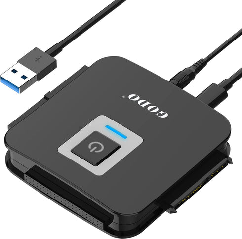 GODO SATA/IDE to USB 3.0 Adapter Kit - SATA Cable Converter for 2.5/3.5 inch IDE and SATA HDD/SSD, 5.25" CD/DVD