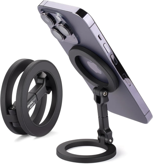 SHINEWEE Double Magnetic Ring Phone Holder Quick Attach to Any Iron Surface |