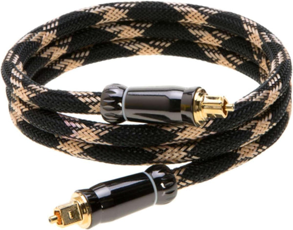 Cables Direct Online 3FT Premium Toslink Optical Audio Cable - High Fidelity Digital Fiber Optic Cord for Home Theater