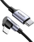 UGREEN 90 Degree Lightning Cable - MFi Certified, 3FT USB C to Lightning, for iPhone 14/13/12/11/X/XR/XS/8, iPad,