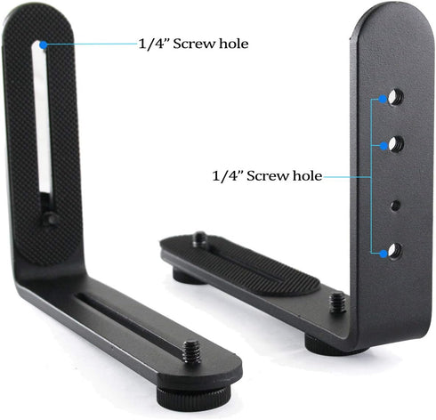 Metal Aluminum Alloy L-Shape Camera Flash Bracket for DSLR & SLR