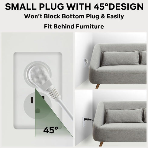 MRCSMAR 15W 180 45W Power Strips Tower Wireless Charging Station Rotatable Cube Design with Fast Charger USB Ports