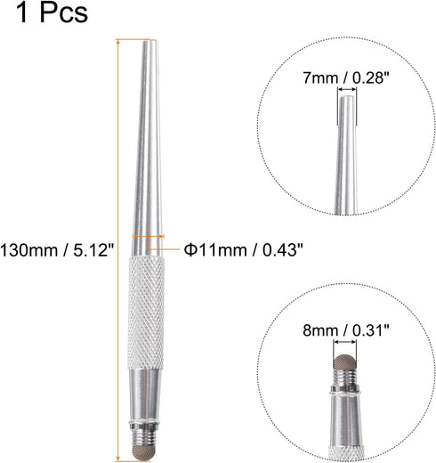 MECCANIXITY Stylus Pens for Capacitive Touch Screens, 2 in 1 Fine Point Disc & Fiber Tips, Silver