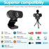 ZIQIAN 1080p 110 2,Video Webcam HD ,Live Streaming HD Camera with Stereo Microphone, PC Desktop or Laptop USB Webcam