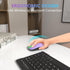 FUWANG Wireless Mouse, Rechargeable LED Bluetooth Mouse, Portable USB Optical 2.4G Wireless Computer Mice (Purple)