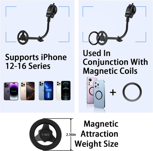 KHGUZ 360 Car Magnetic Phone Holder, Degree Rotation Auto Cellphone Mount for Dashboard Air Vent, Strong Magnet Vehicle