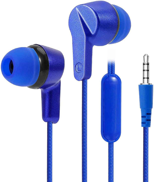 UrbanX R2 Wired in-Ear Headphones with Mic for Samsung Galaxy Tab A 8.0 (2019), Tangle-Free Cord, Noise Isolating