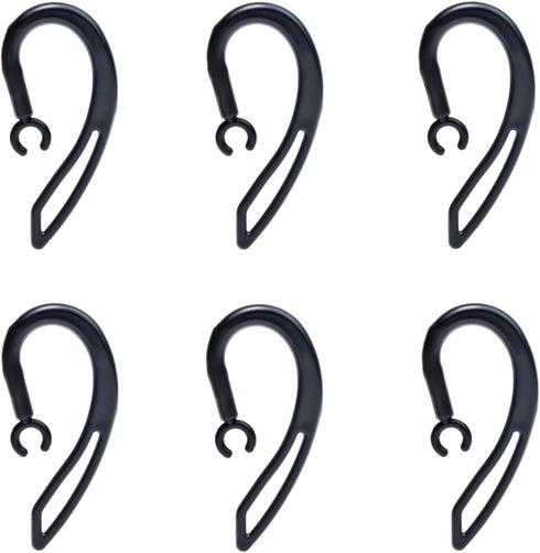 Universal Replacement Ear Hooks for Bluetooth Headset, 6 Pcs Small Clamp Ear Loop Clips