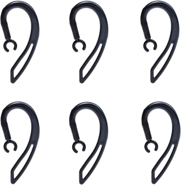 Universal Replacement Ear Hooks for Bluetooth Headset, 6 Pcs Small Clamp Ear Loop Clips
