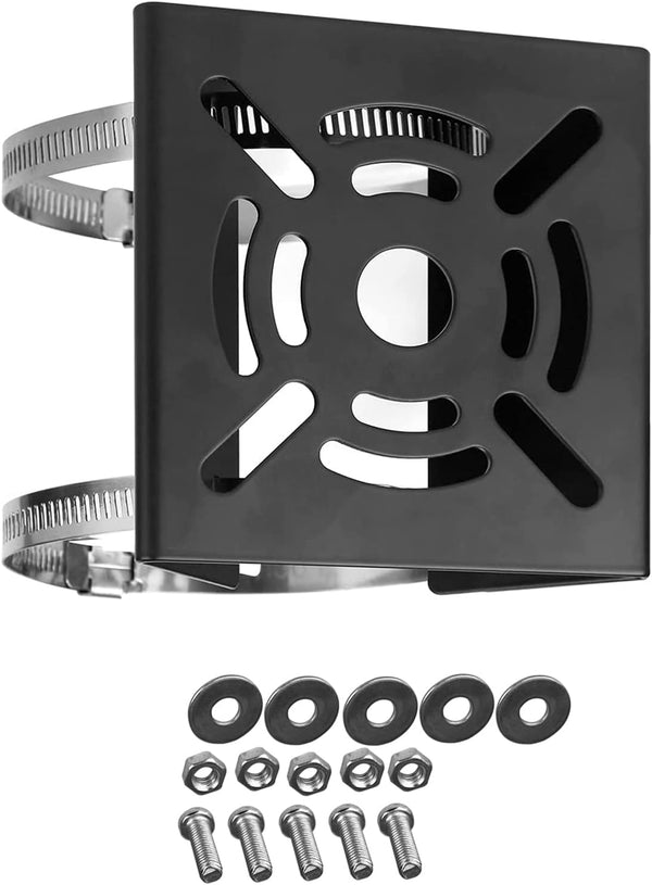 WiTi Universal Vertical Pole Mount for Security Camera, Solid Metal Corner Bracket with 2 Loops