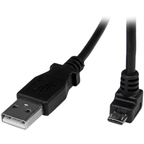 StarTech.com 2m Cord - A to Down Angle Micro B - Down