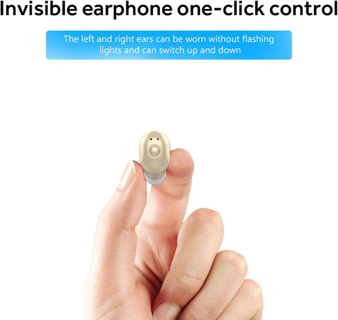 Mini Bluetooth Earbud Smallest Wireless Invisible Headphone with 4-5 Hour Playtime Headset with Mic for iPhone & Android (Skin)