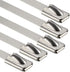 uxcell 20 Inches Stainless Steel Cable Zip Ties, Multi-Purpose Metal Exhaust Wrap, 20pcs